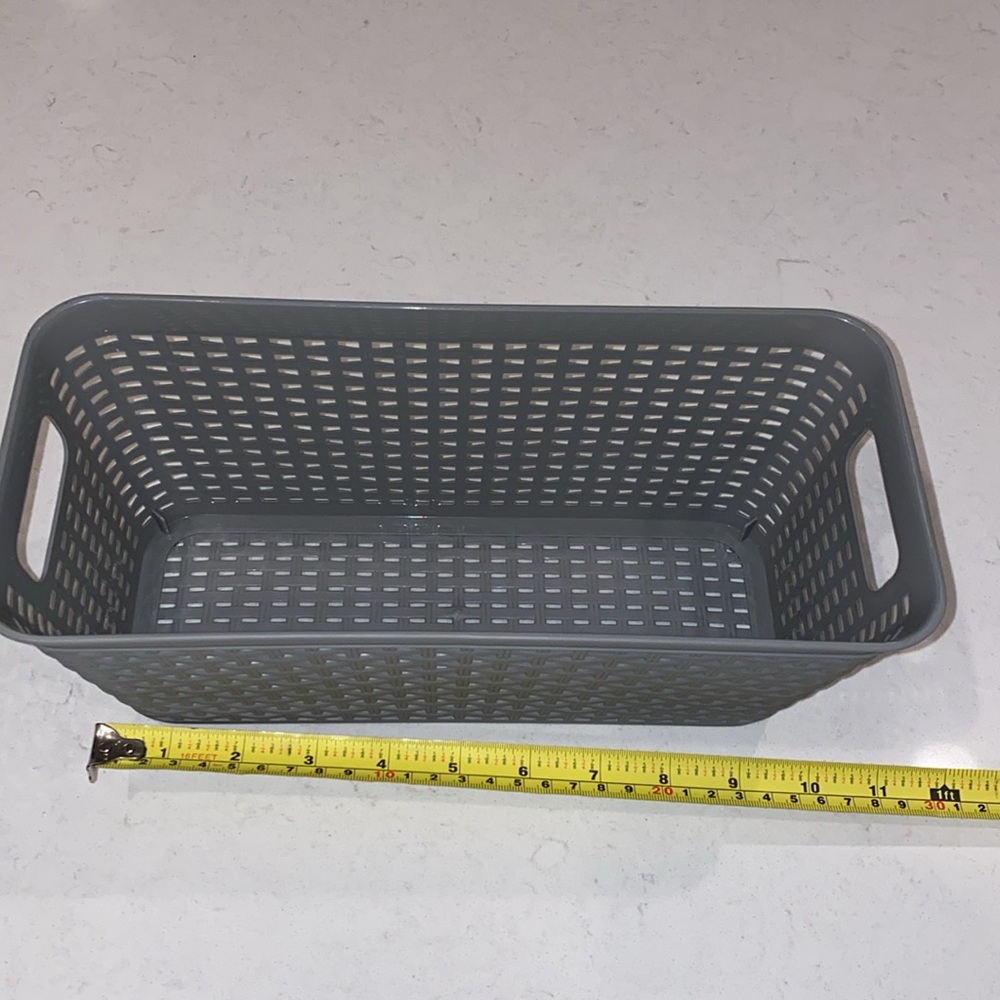 Silver Woven Storage Basket - Picture 5 of 10